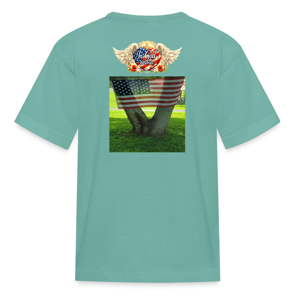 Memorial Day — "Your Sacrifice is Never Forgotten" | Kids' T-Shirt — Classic Edition - aquatic