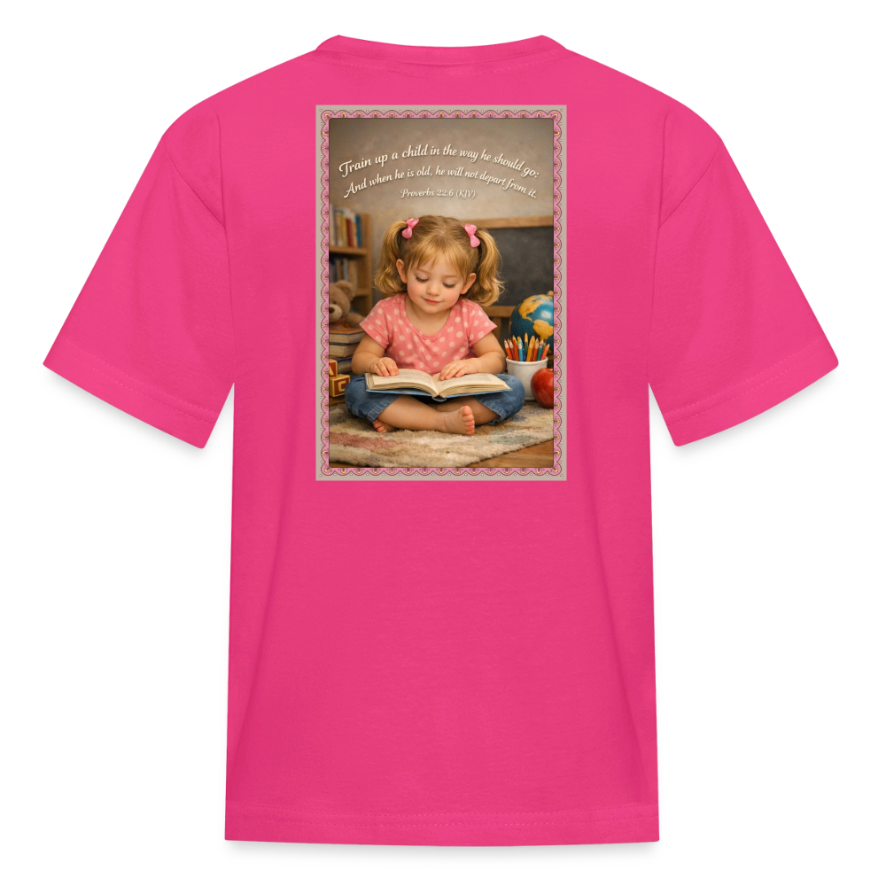 Homeschool Granddaughter | Girls' T-Shirt - fuchsia