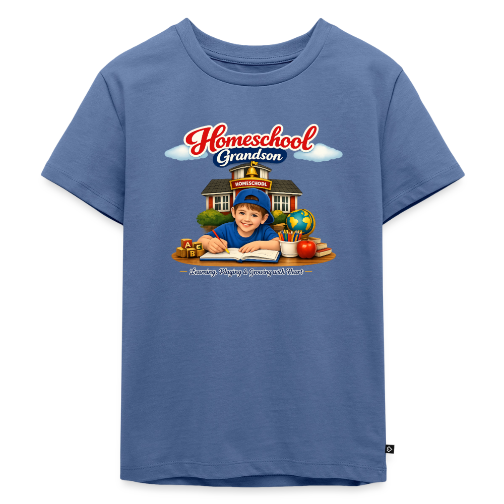 Homeschool Grandson | Boys' T-Shirt - stone blue 