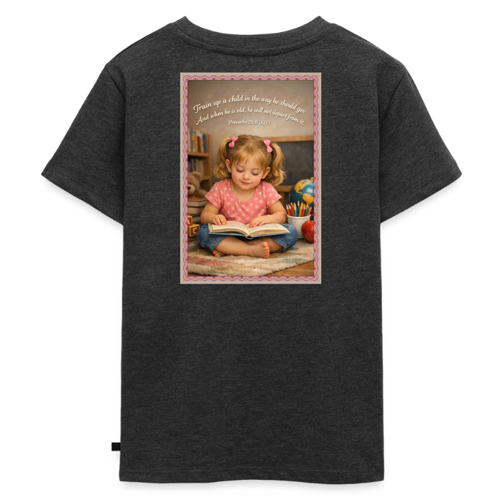Homeschool Granddaughter | Girls' T-Shirt - heather anthracite