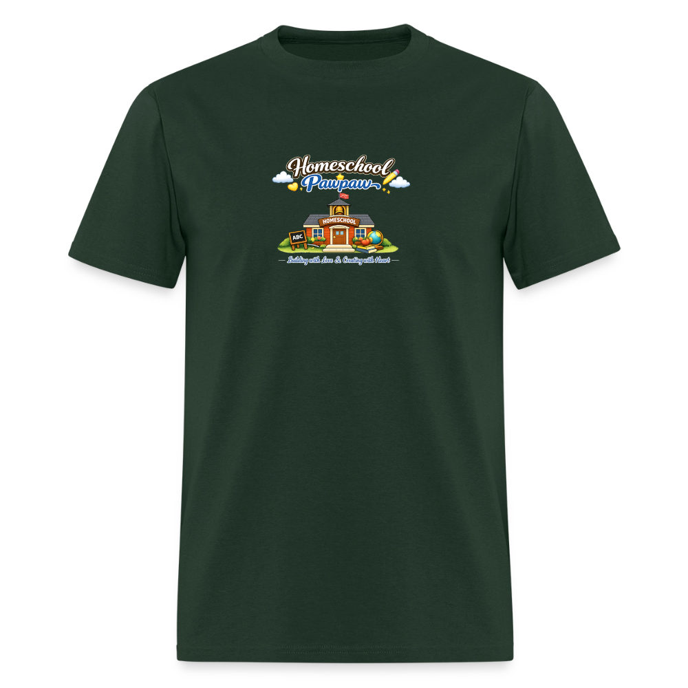 Homeschool Pawpaw | Men's T-Shirt | GILDAN 5000 - forest green