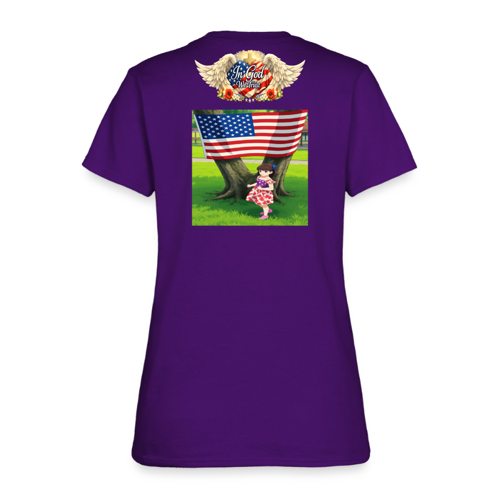 Memorial Day — "Your Sacrifice is Never Forgotten" | Women's T-Shirt - purple