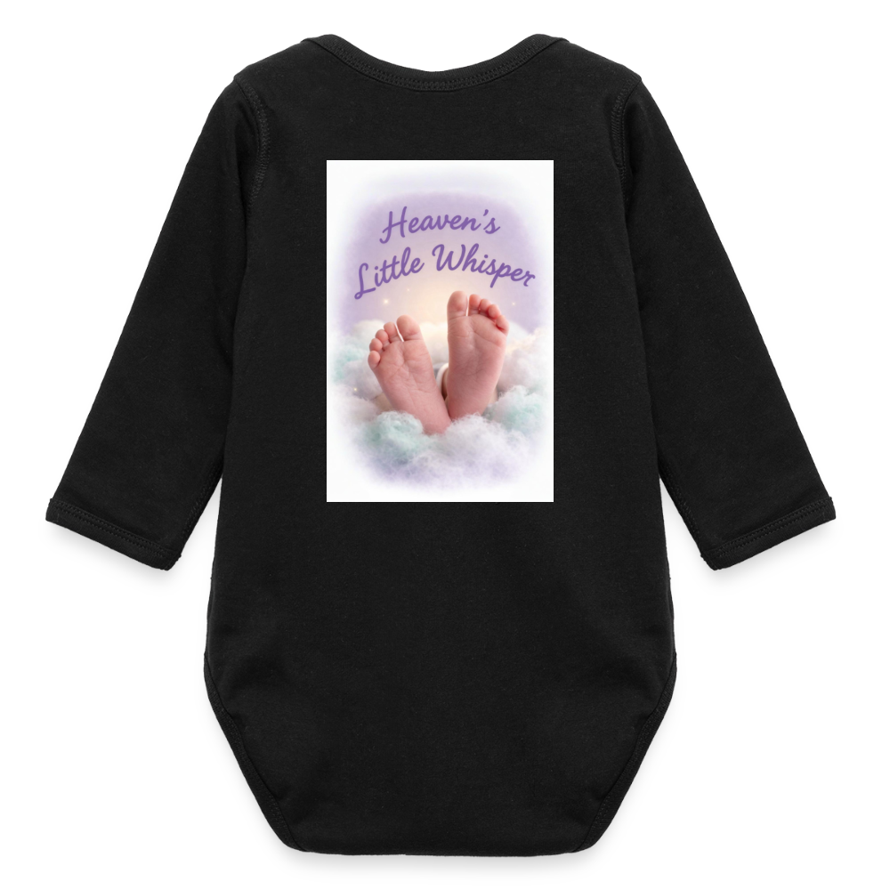 Fresh From Heaven | Long Sleeve Baby Bodysuit - black