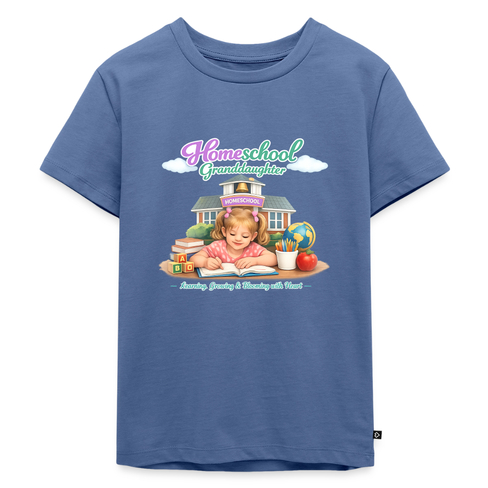 Homeschool Granddaughter | Girls' T-Shirt - stone blue 