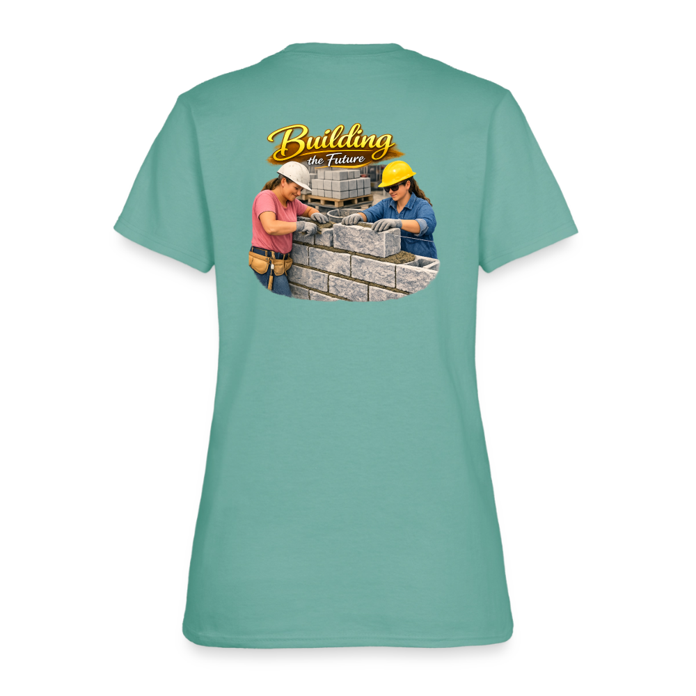 "Building the Future" | Masonry & Bricklayer Women's T-Shirt - aquatic