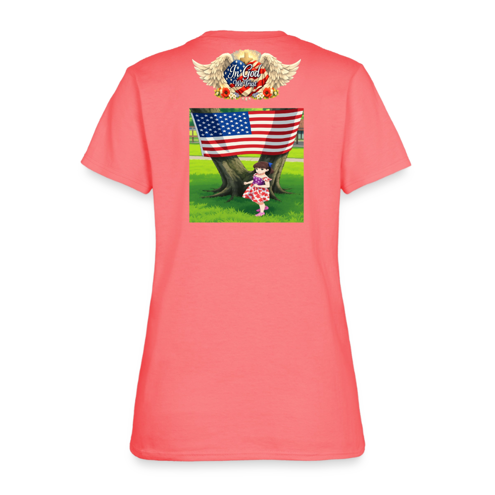 Memorial Day — "Your Sacrifice is Never Forgotten" | Women's T-Shirt - coral