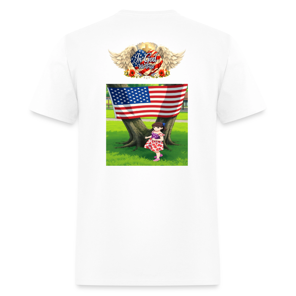 Memorial Day — "Your Sacrifice is Never Forgotten" T-Shirt | Men's T-Shirt | GILDAN 5000 - white