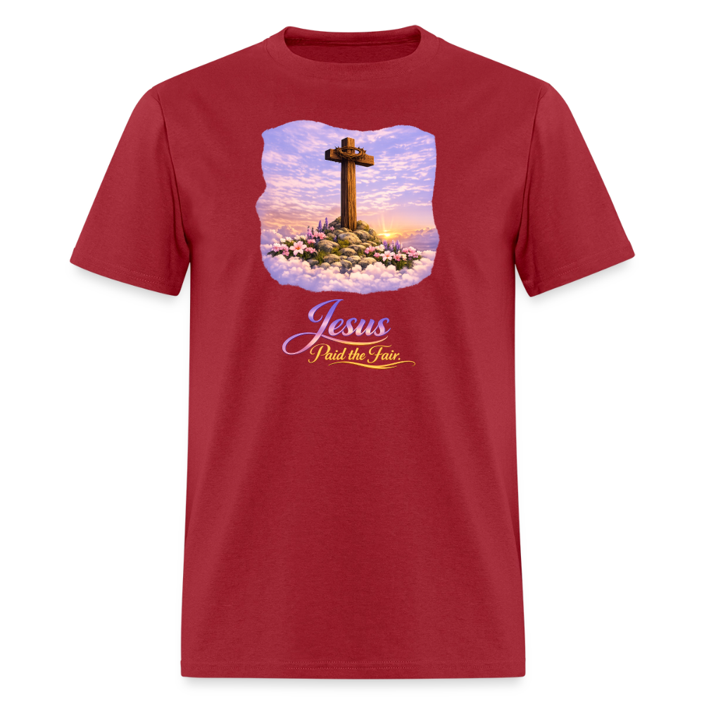 Jesus Paid the Fair | Men's T-Shirt | GILDAN 5000 - dark red