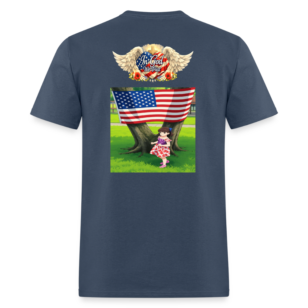 Memorial Day — "Your Sacrifice is Never Forgotten" T-Shirt | Men's T-Shirt | GILDAN 5000 -  blue dusk
