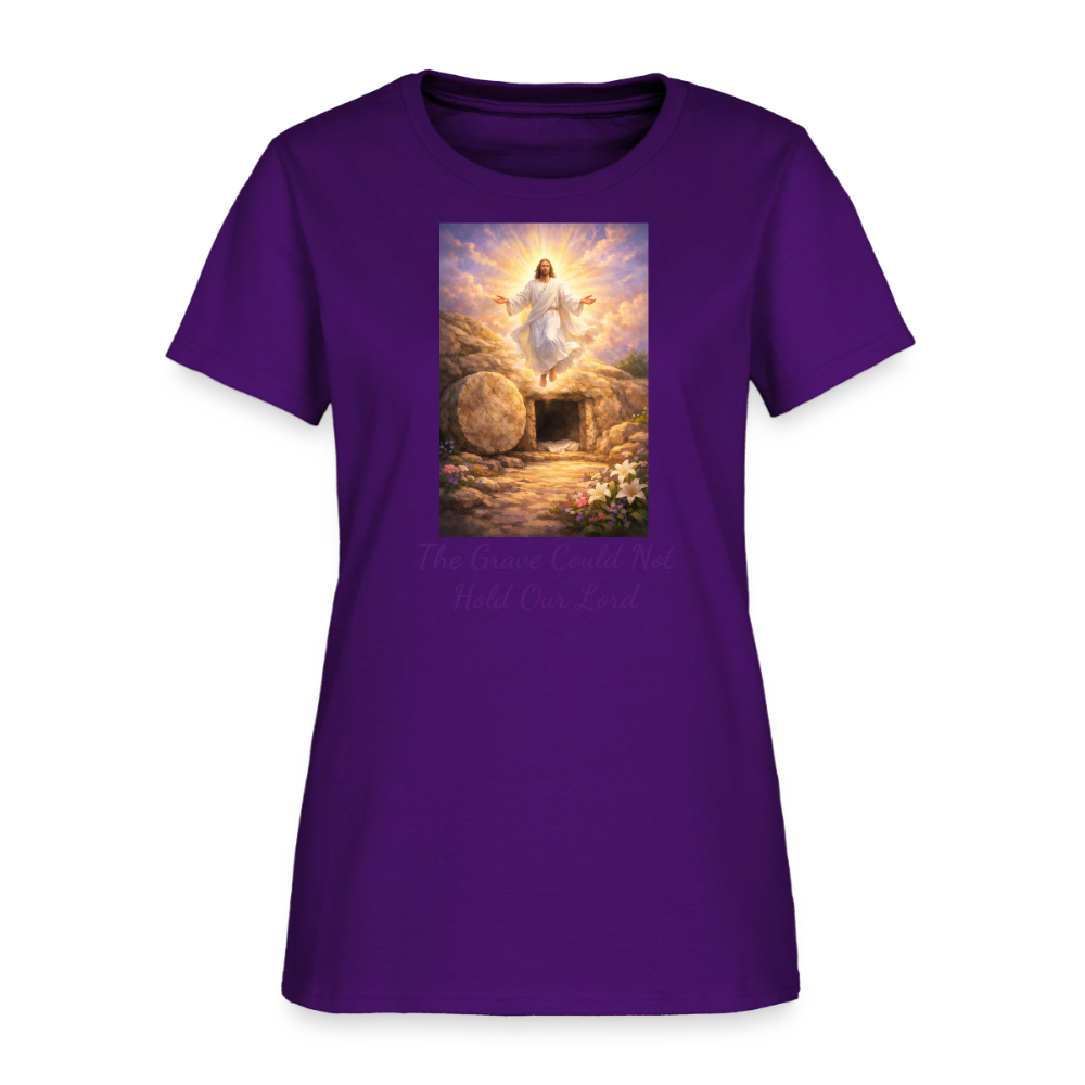 The Grave Could Not Hold Our Lord | Women's T-Shirt - purple
