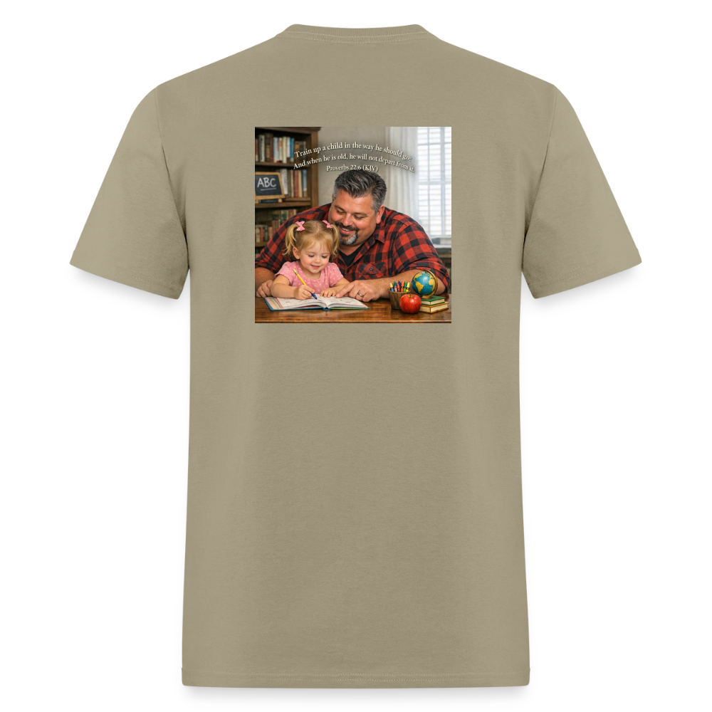 Homeschool Pawpaw | Men's T-Shirt | GILDAN 5000 - khaki