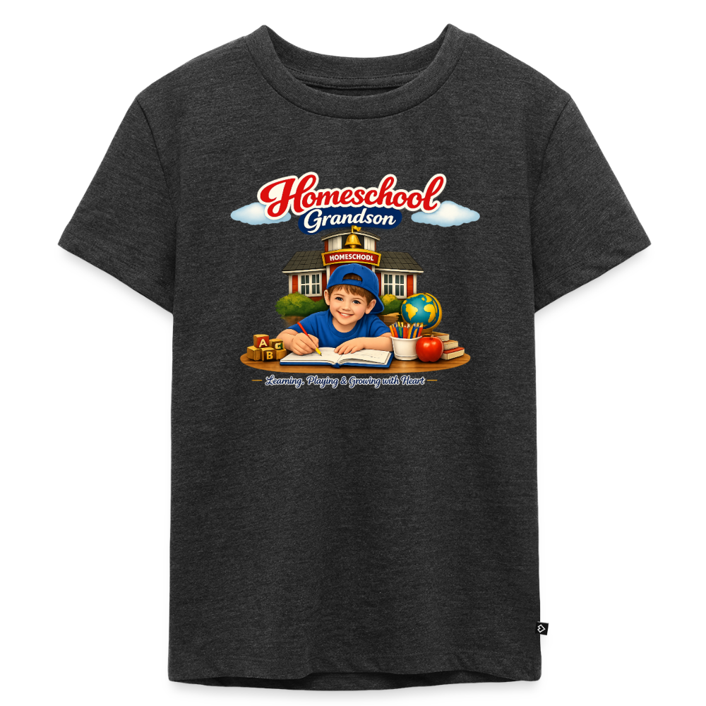 Homeschool Grandson | Boys' T-Shirt - heather anthracite