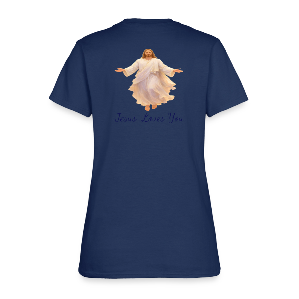 The Grave Could Not Hold Our Lord | Women's T-Shirt -  blue dusk