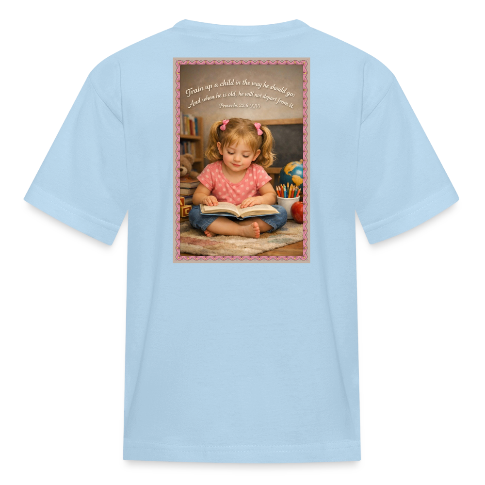 Homeschool Granddaughter | Girls' T-Shirt - powder blue