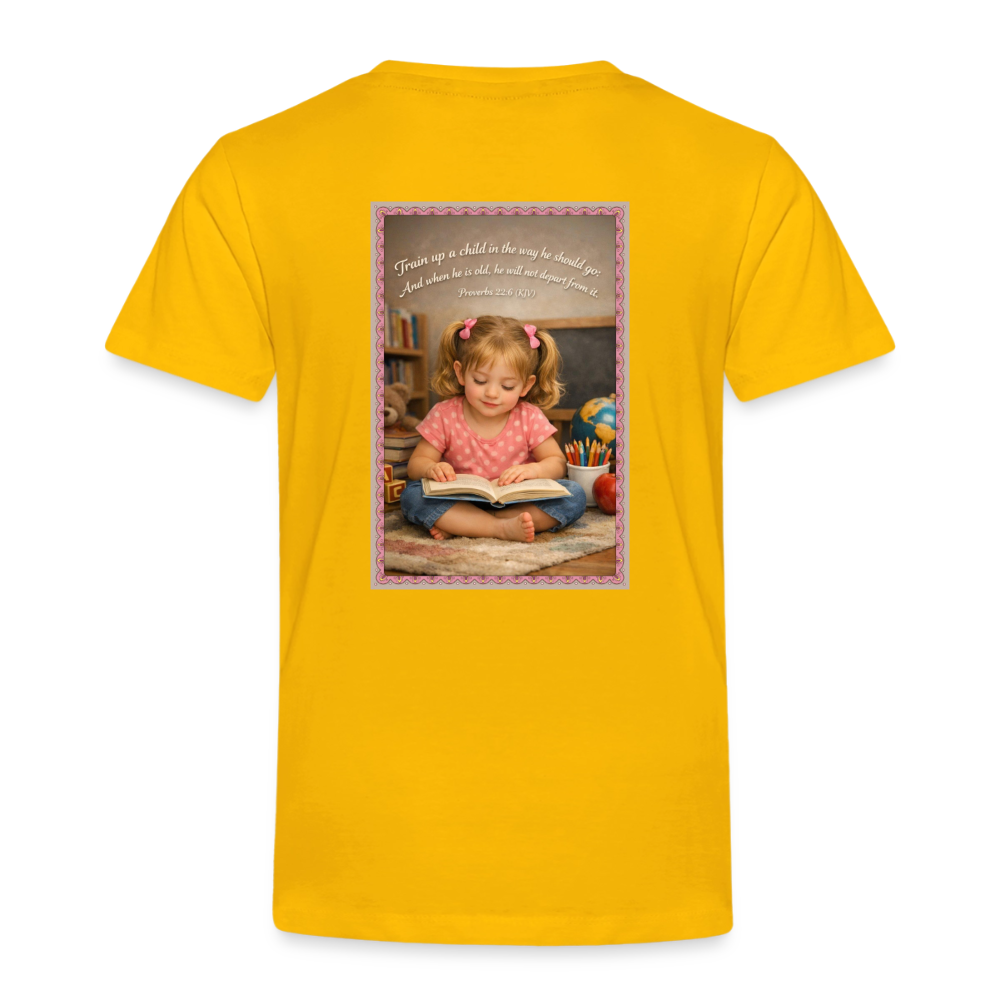 Homeschool Twin Girl — Kids' T-Shirt / Toddler Premium T-Shirt - sun yellow