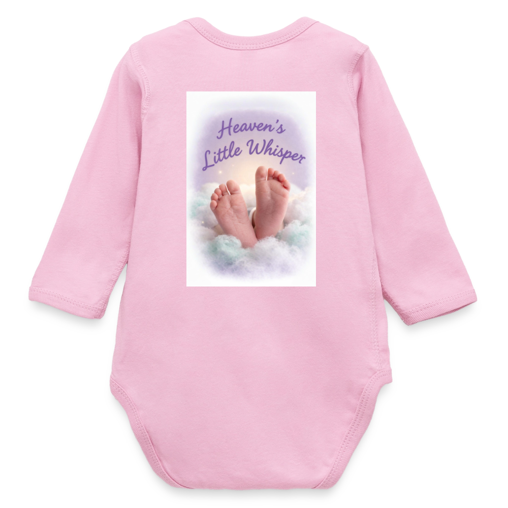 Fresh From Heaven | Long Sleeve Baby Bodysuit - light pink
