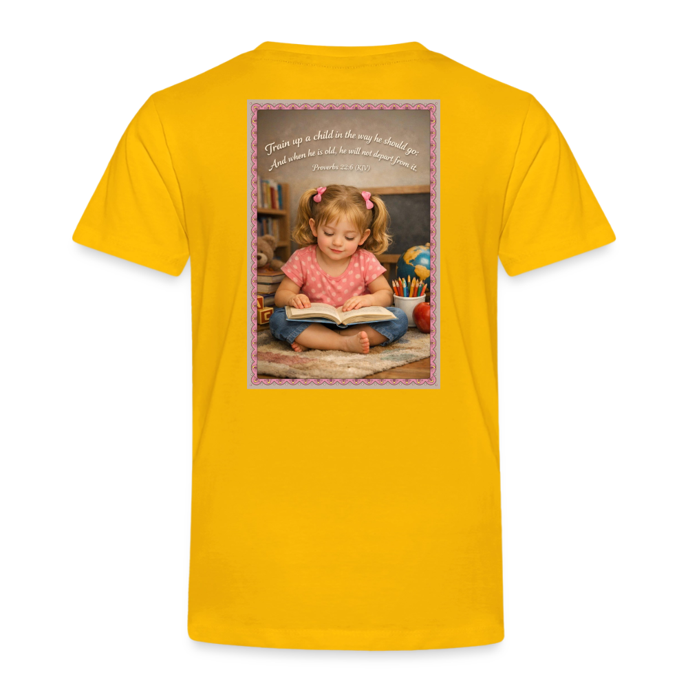 Homeschool Granddaughter | Girls' T-Shirt - sun yellow