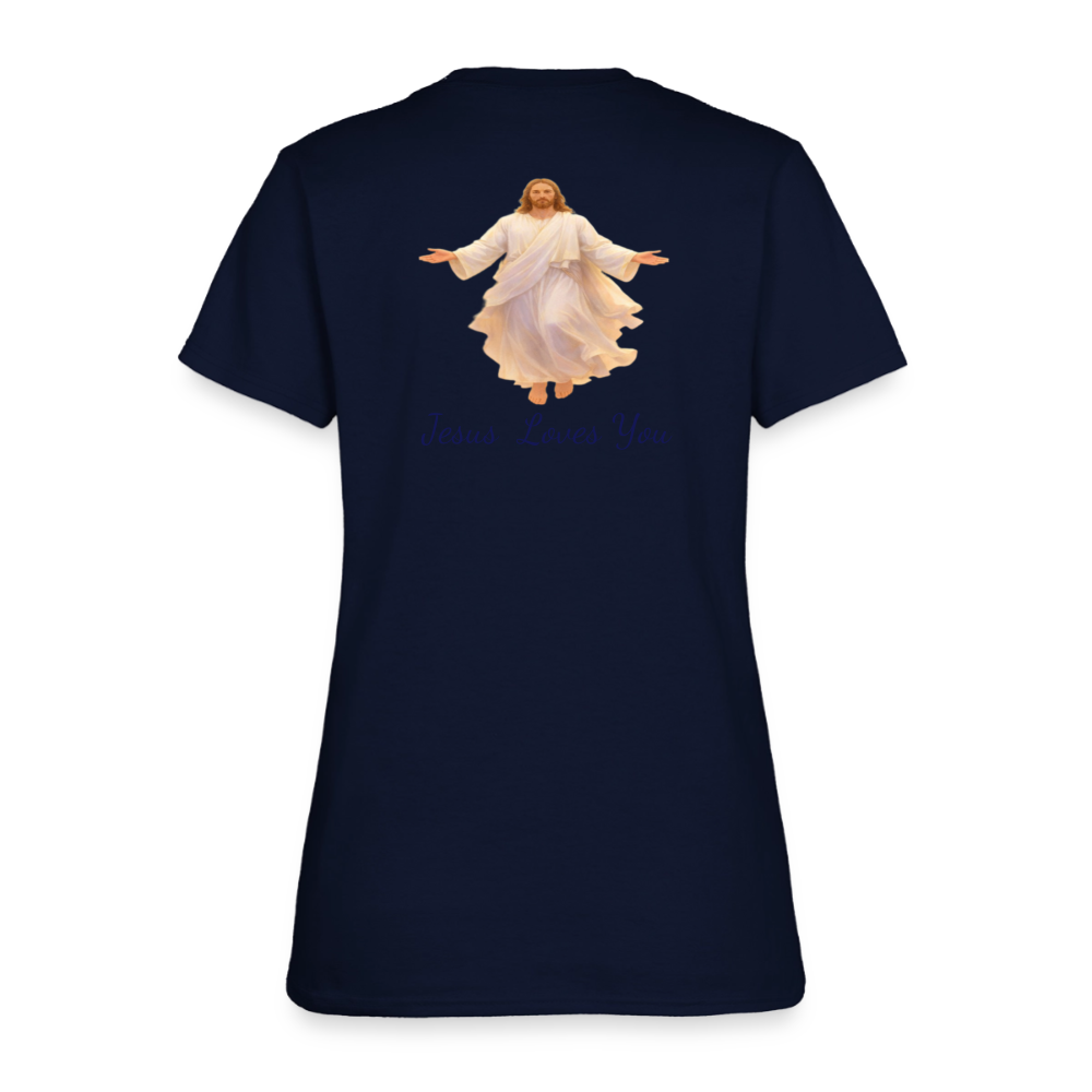 The Grave Could Not Hold Our Lord | Women's T-Shirt - navy