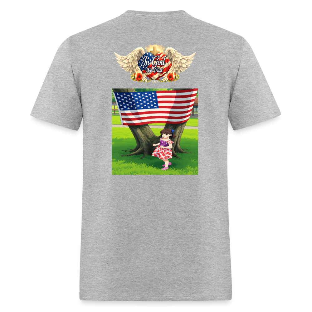 Memorial Day — "Your Sacrifice is Never Forgotten" T-Shirt | Men's T-Shirt | GILDAN 5000 - heather gray