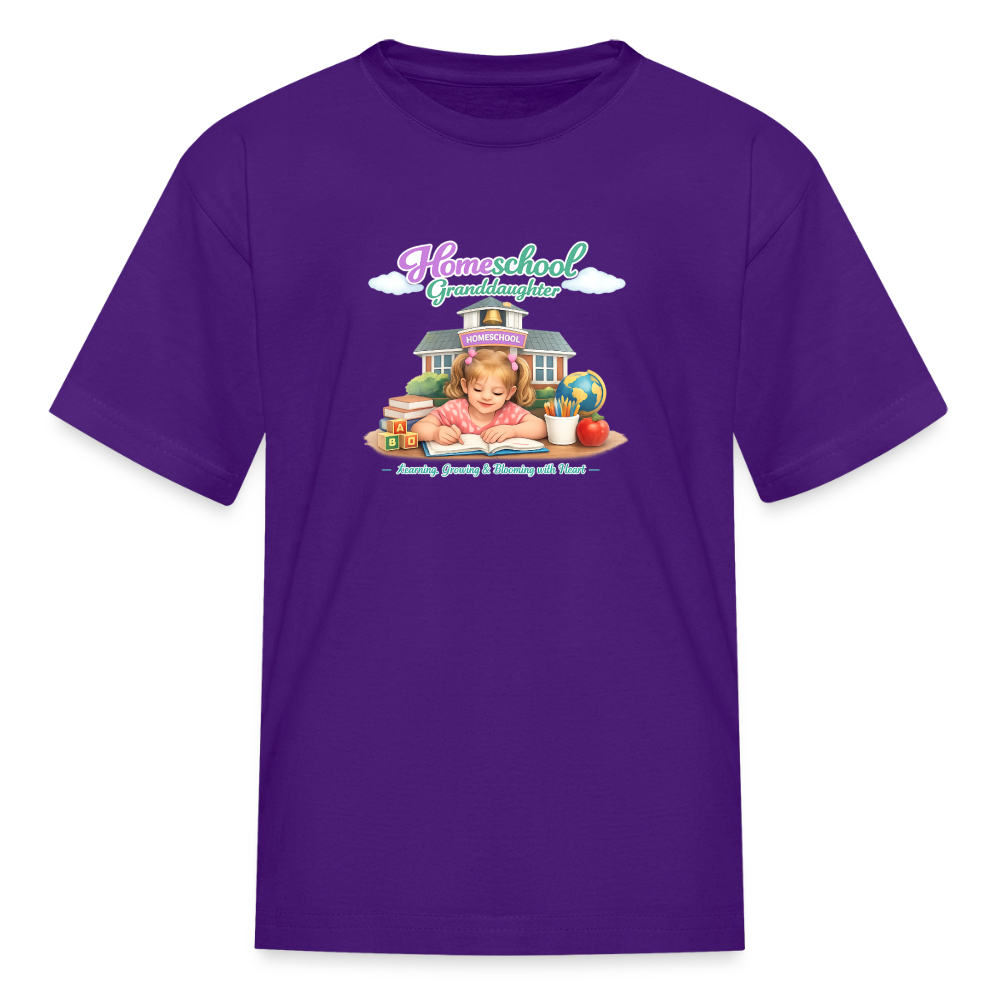 Homeschool Granddaughter | Girls' T-Shirt - purple