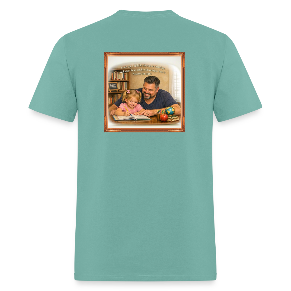 Homeschool Daddy | Men's T-Shirt GILDAN 5000 - aquatic