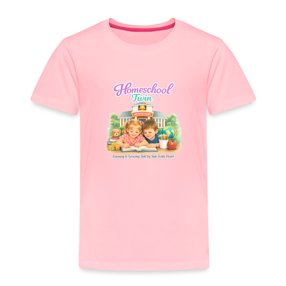 Homeschool Twin Girl — Kids' T-Shirt / Toddler Premium T-Shirt - pink
