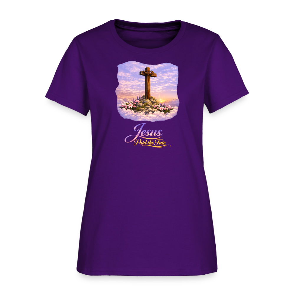 Jesus Paid the Fair. | Women's T-Shirt - purple