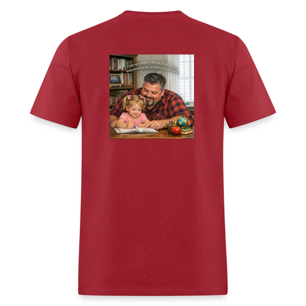 Homeschool Pawpaw | Men's T-Shirt | GILDAN 5000 - dark red