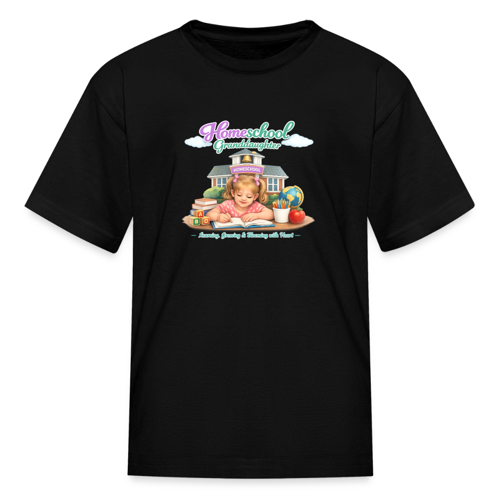 Homeschool Granddaughter | Girls' T-Shirt - black