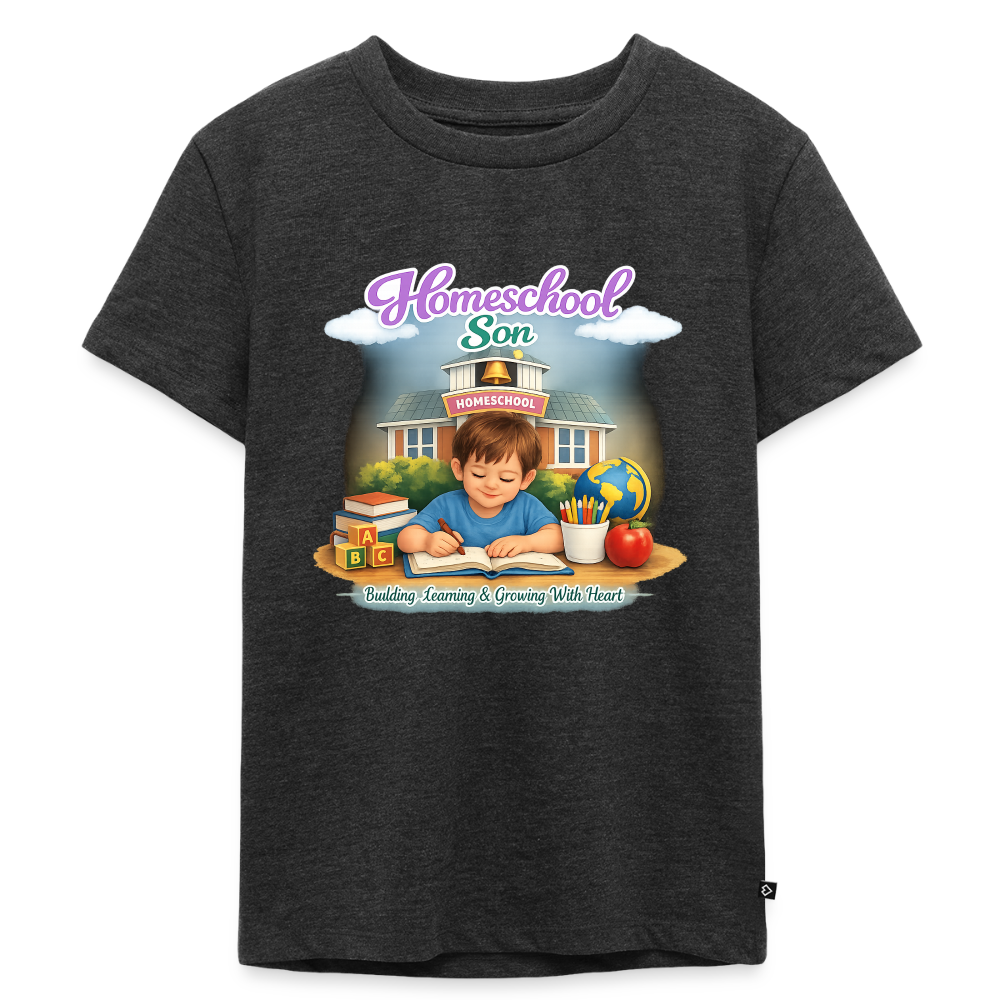 Homeschool Son | Boys' T-Shirt - heather anthracite