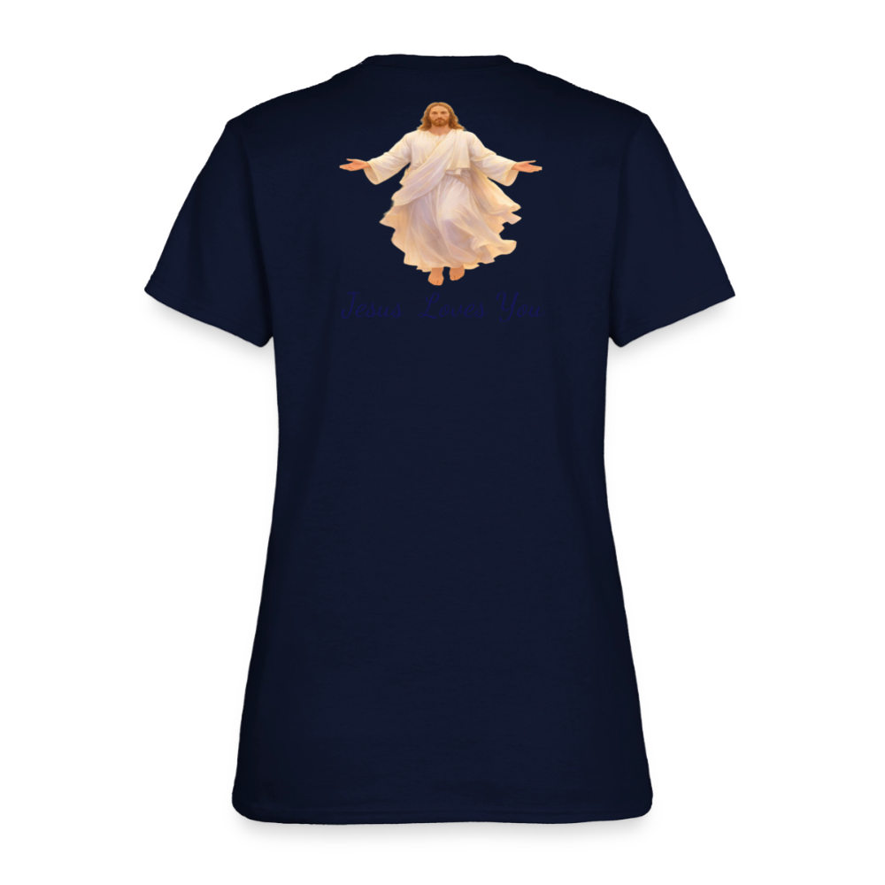 The Grave Could Not Hold Our Lord | Women's T-Shirt - navy
