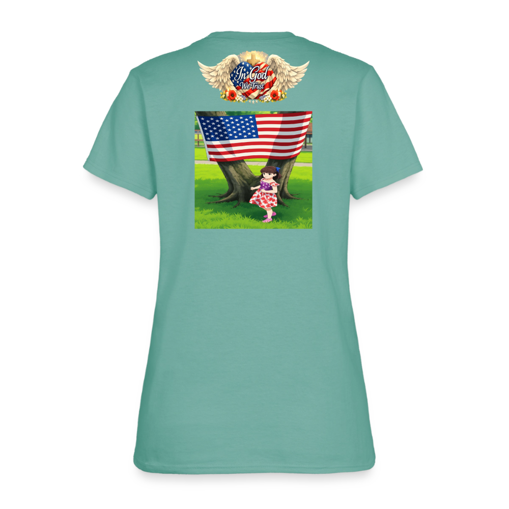 Memorial Day — "Your Sacrifice is Never Forgotten" | Women's T-Shirt - aquatic
