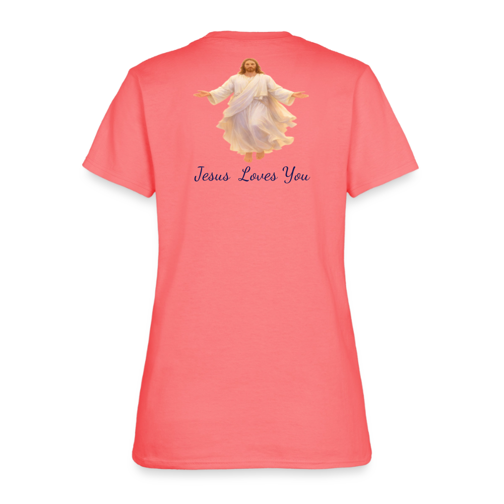 The Grave Could Not Hold Our Lord | Women's T-Shirt - coral