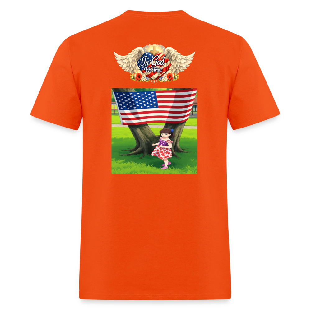 Memorial Day — "Your Sacrifice is Never Forgotten" T-Shirt | Men's T-Shirt | GILDAN 5000 - orange