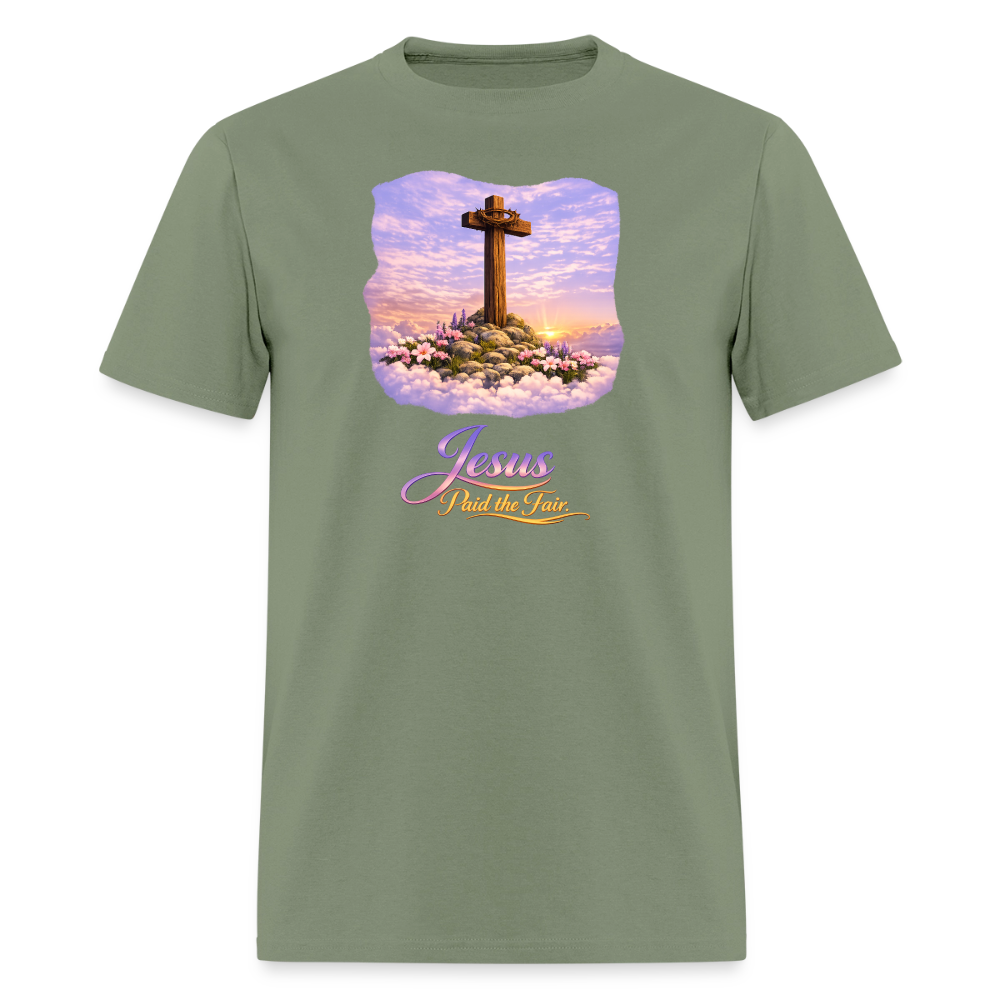 Jesus Paid the Fair | Men's T-Shirt | GILDAN 5000 - military green