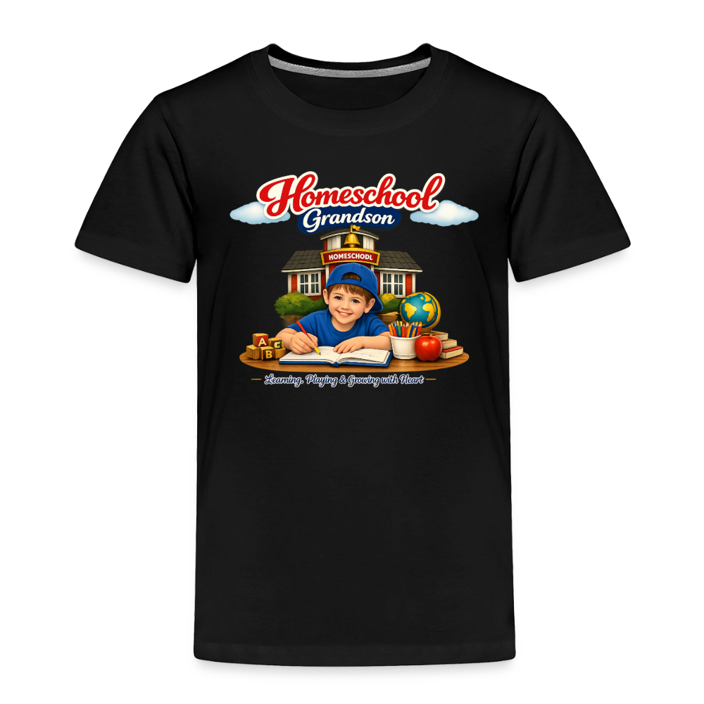 Homeschool Grandson | Boys' T-Shirt - black