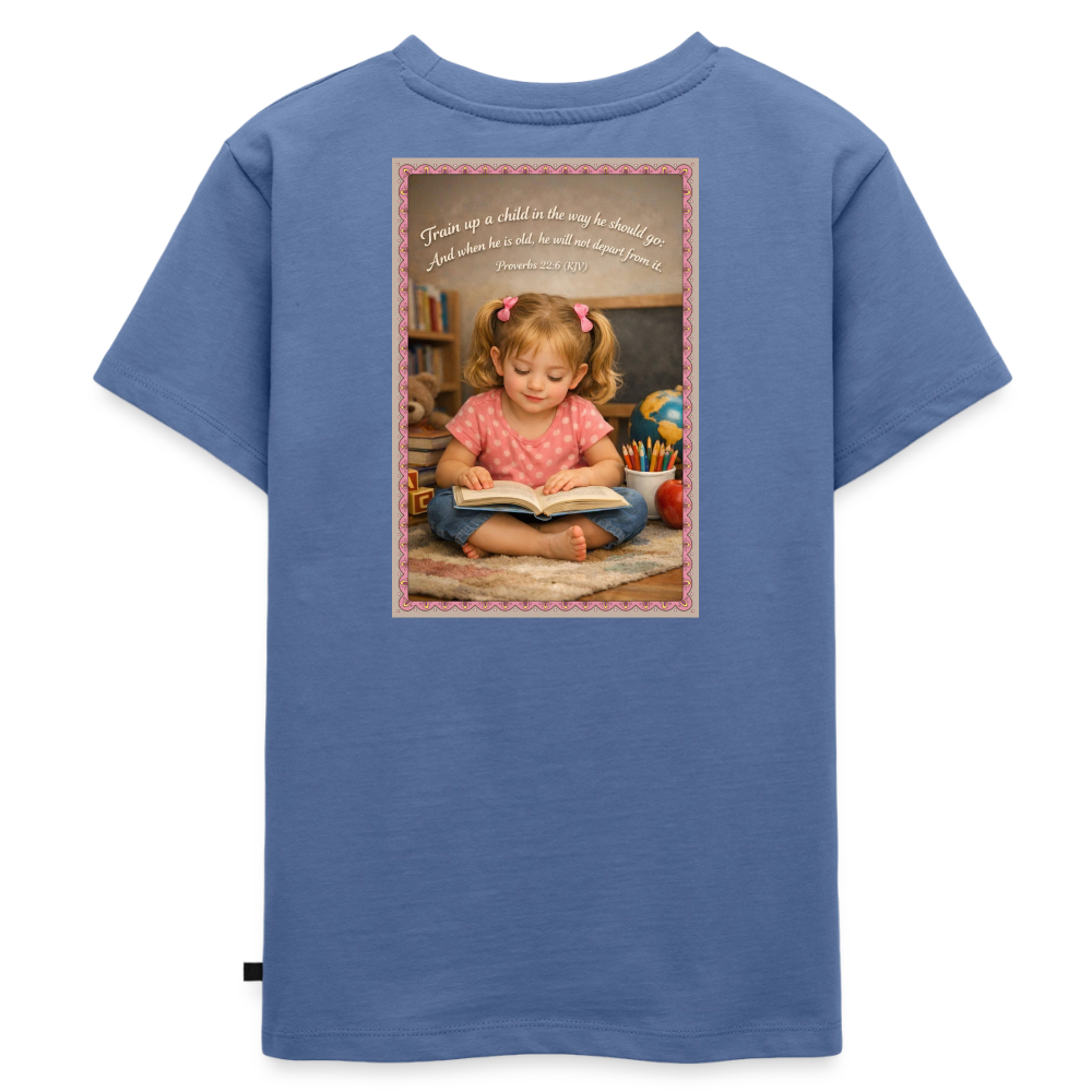 Homeschool Granddaughter | Girls' T-Shirt - stone blue 