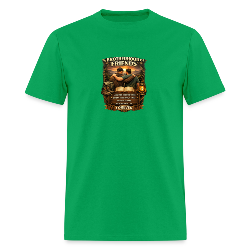 "Brotherhood of Friends" | Men's T-Shirt | GILDAN 5000 - bright green