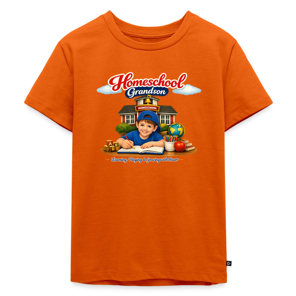 Homeschool Grandson | Boys' T-Shirt - orange 
