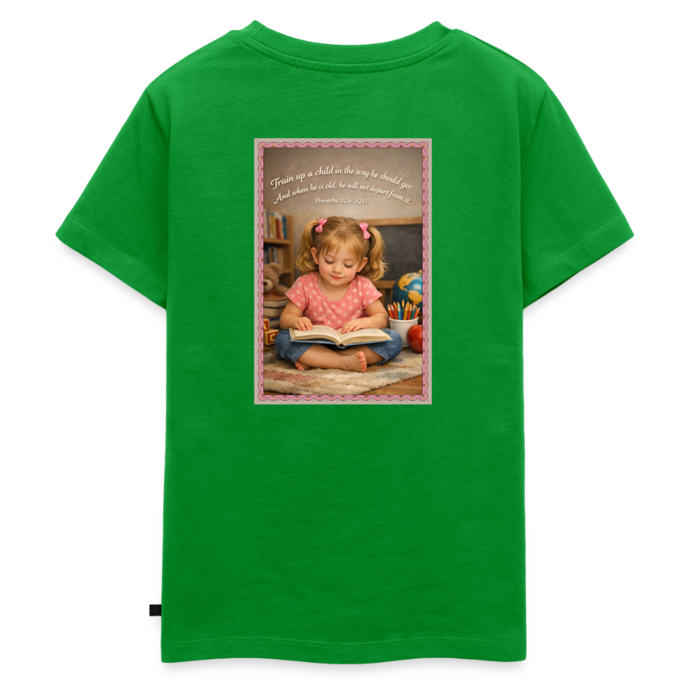 Homeschool Twin Girl — Kids' T-Shirt / Toddler Premium T-Shirt - green