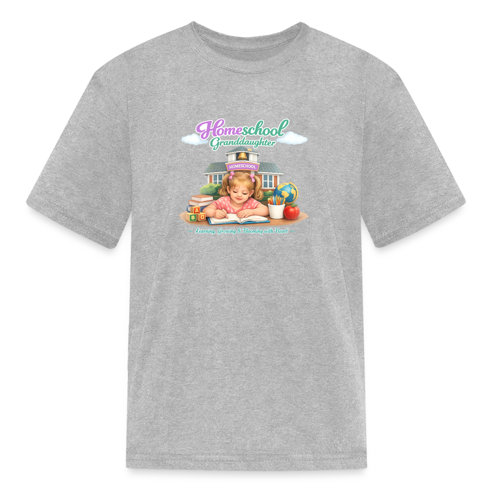 Homeschool Granddaughter | Girls' T-Shirt - heather gray