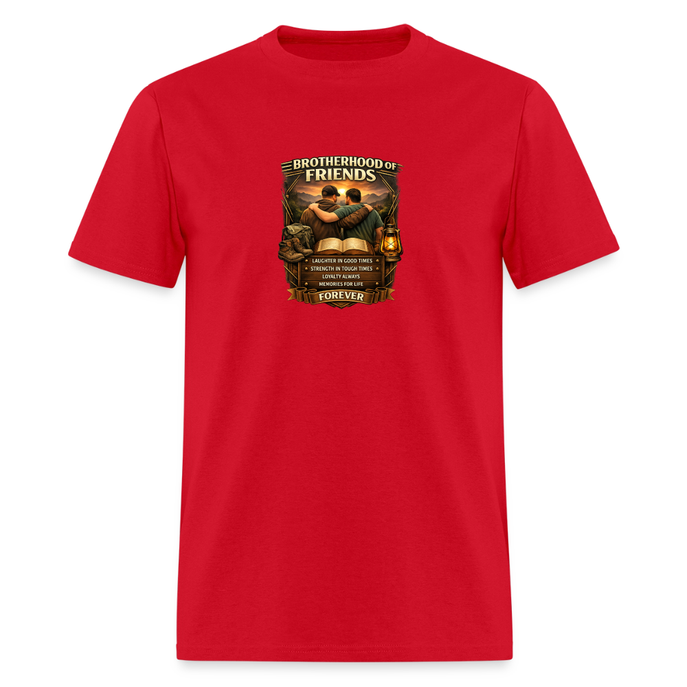 "Brotherhood of Friends" | Men's T-Shirt | GILDAN 5000 - red