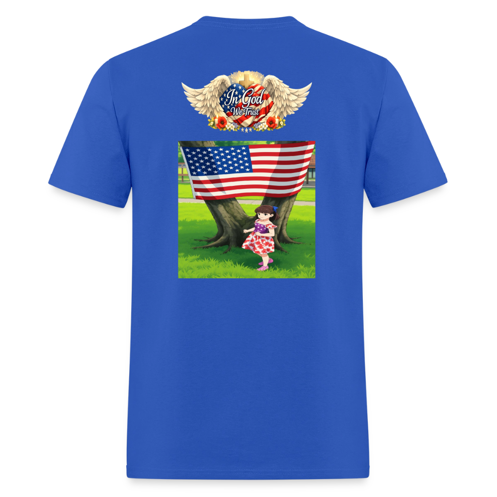 Memorial Day — "Your Sacrifice is Never Forgotten" T-Shirt | Men's T-Shirt | GILDAN 5000 - royal blue