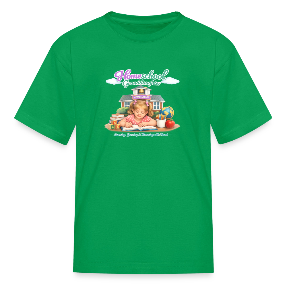 Homeschool Granddaughter | Girls' T-Shirt - kelly green