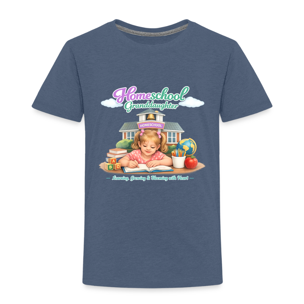 Homeschool Granddaughter | Girls' T-Shirt - heather blue