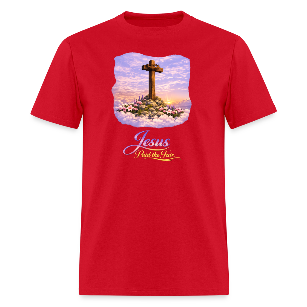 Jesus Paid the Fair | Men's T-Shirt | GILDAN 5000 - red