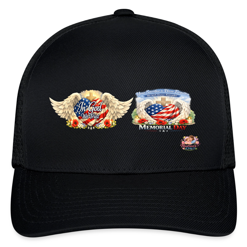 Memorial Day - Your Sacrifice is Never Forgotten | Flexfit Fitted Baseball Cap - black