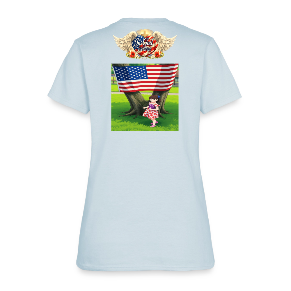 Memorial Day — "Your Sacrifice is Never Forgotten" | Women's T-Shirt - light blue