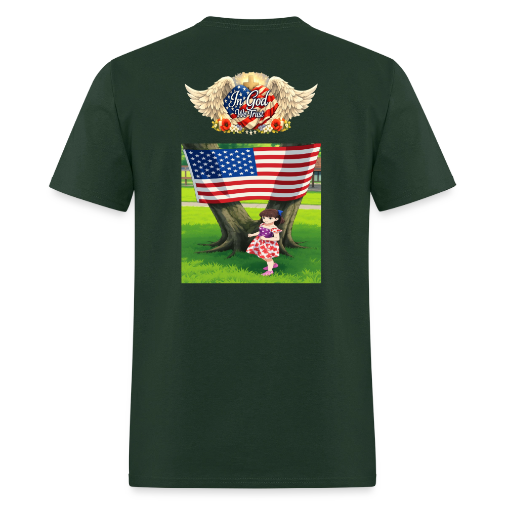 Memorial Day — "Your Sacrifice is Never Forgotten" T-Shirt | Men's T-Shirt | GILDAN 5000 - forest green