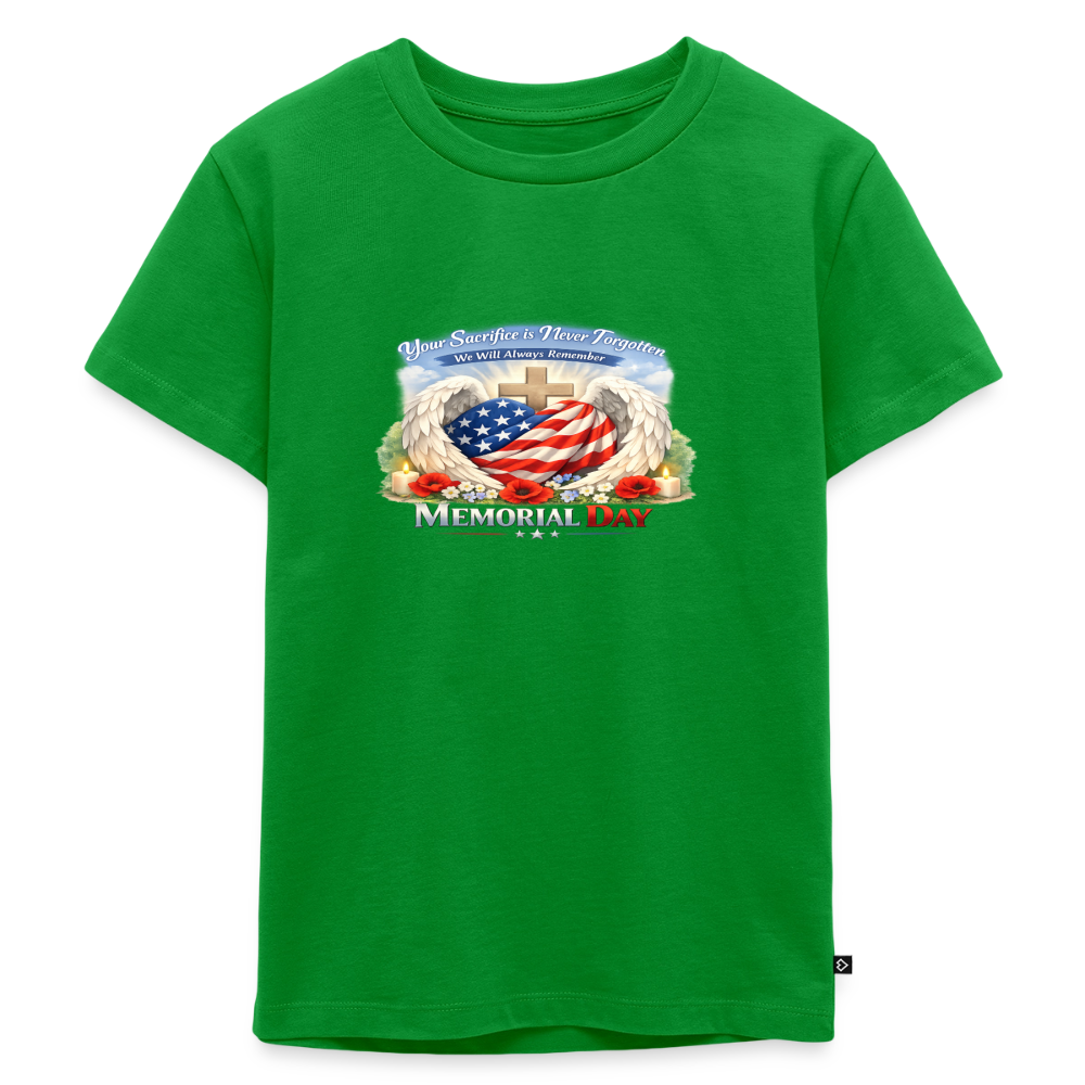 Memorial Day - " Your Sacrifice is Never Forgotten" | Toddler T-Shirt - Classic Edition - green